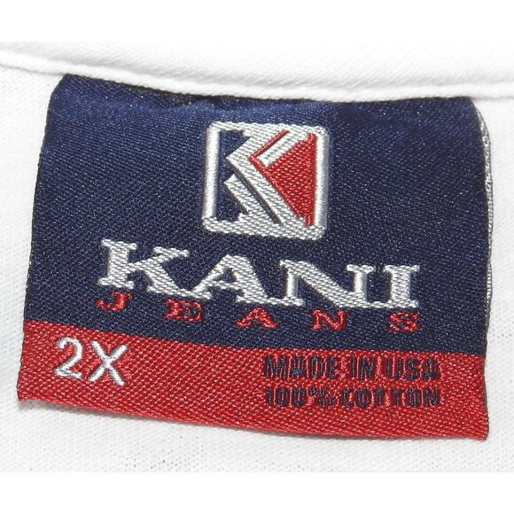Karl Kani Jeans T-Shirt Mens XXL Signature Streetwear Hip Hop Urban Made in USA - Picture 4 of 7